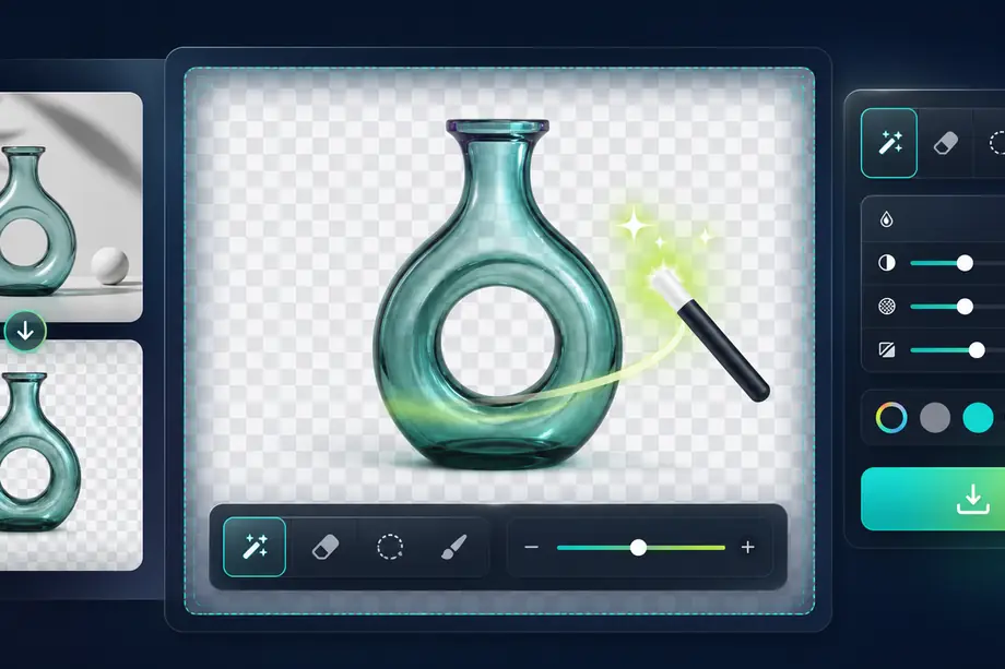Easy Transparentの背景透過編集イメージ